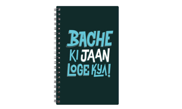 Spiral Notebook Diary A5 200 Pages - Bache Ki Jaan Loge Kya