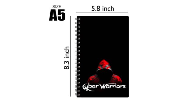 Spiral Notebook Diary A5 200 Pages - Cyber Warriors - Image 2