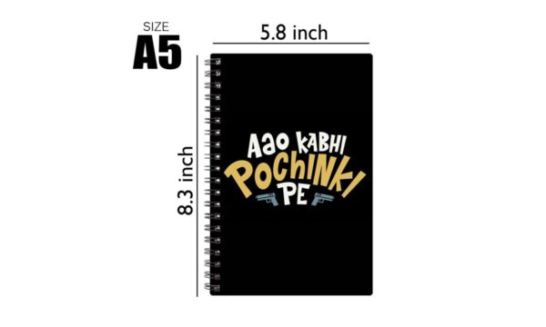 Spiral Notebook Diary A5 200 Pages -Aao Kabhi Pochinki Par - Image 2