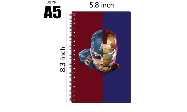 Spiral Notebook Diary A5 200 Pages - Iron Man - Image 2