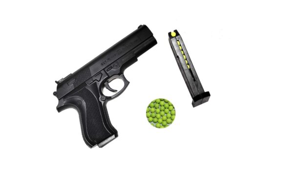 Toy Gun Black with 8 Round Reload and 6 mm Plastic BB Bullets for Kids Boys 10-12 Bullets - Image 5