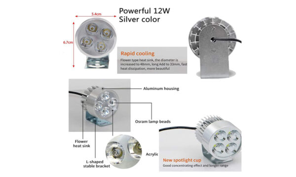 Headlight For Bike 4 Led - Image 5