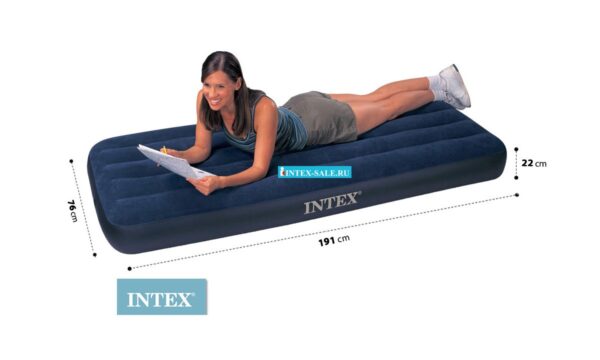 Intex Single Inflatable Bed (Blue) - Image 2