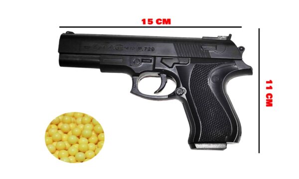 Toy Gun Black with 8 Round Reload and 6 mm Plastic BB Bullets for Kids Boys 10-12 Bullets - Image 2