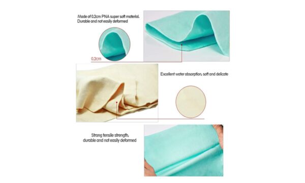 Clean Cham Big Size Liquid Absorbing Chamois Micro-Fiber Cleaning Cloth Set of 3 - Image 7