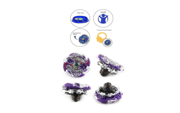 4 in 1 (2 Launchers) (4 Blade, Beyb) Metal Fusion Beyblades for Kids - Image 6