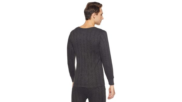 Oswal Premium - Men Thermal Top - Charcoal Grey - Image 3