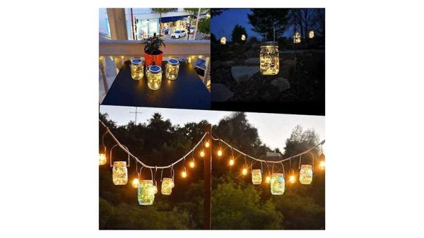 Solar Mason Jar Lid Fairy String Lights - Image 4