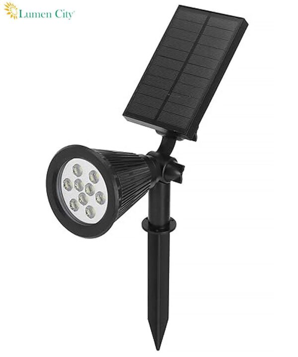 5w Solar Spot Lights Outdoor 9 LED | Big Size | Warm White | Set of 2