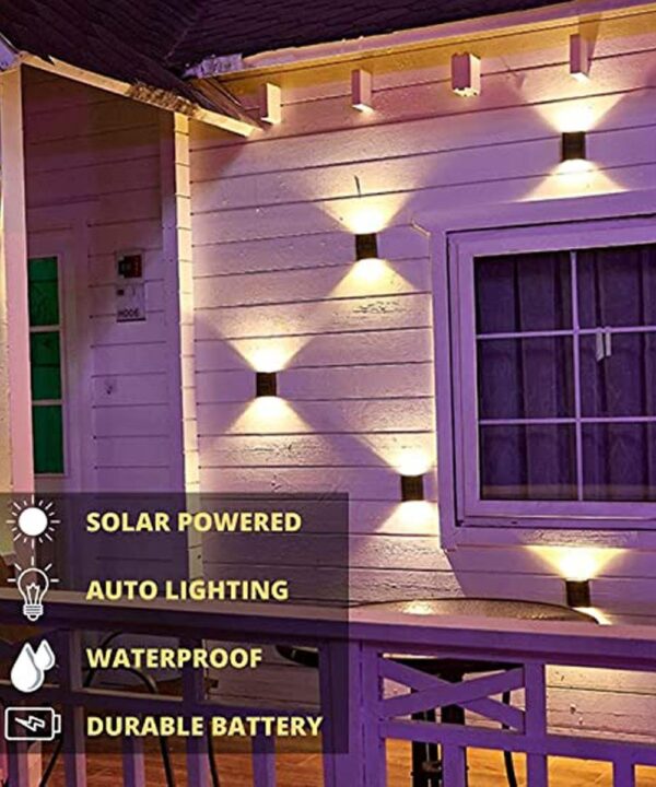 Solar Wall Light | 2 Way Outdoor Wall Light With Day and Night Sensor (1 PC)) - Image 7