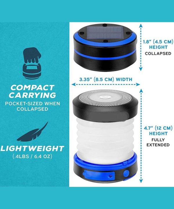 Solar Camping Light | Foldable Design | 3 Light  Modes - Image 3