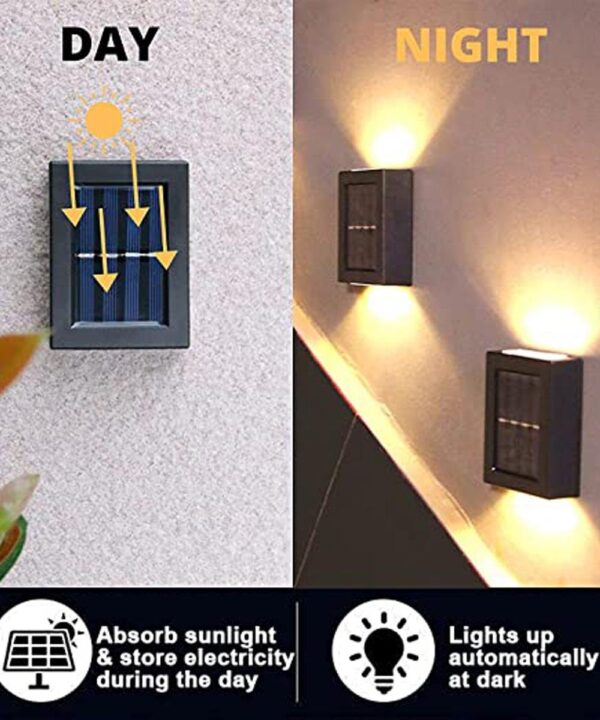 Solar Wall Light | 2 Way Outdoor Wall Light With Day and Night Sensor (1 PC)) - Image 6