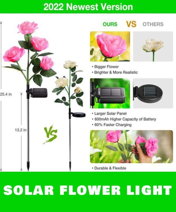 Solar Rose Garden Light Light (Pack of 2) - Image 5