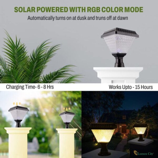 5w Solar Gate Light | Pillar Lamp | 1 PC - Image 3