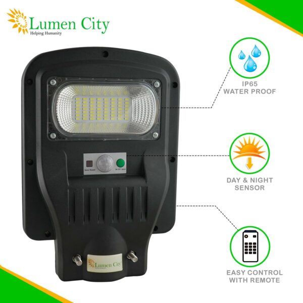 Solar Street Light 3W | Remote Control | 7-8 Hr Backup | 5000 mah Battery - Image 2