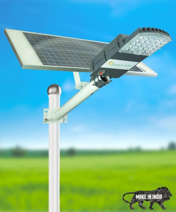 Semi-Integrated Solar Street Light 12W | 14-16 Hr Backup | 22000 mah Battery | Metal Body