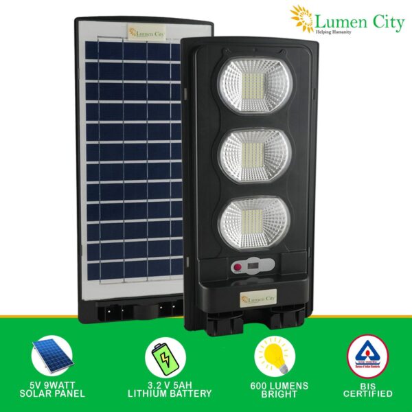 Mini Solar Light 9W | Wall Bracket | 4-6 Hr Backup | 5000 mah Battery - Image 3