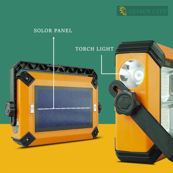 Portable Solar Camp Light 3W | 6-7 Hr Backup | 5000 mah battery | 4 Light Modes - Image 7