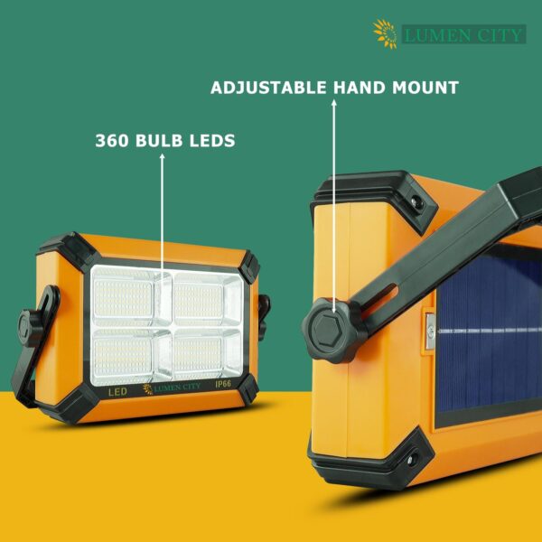 Portable Solar Camp Light 3W | 6-7 Hr Backup | 5000 mah battery | 4 Light Modes - Image 4