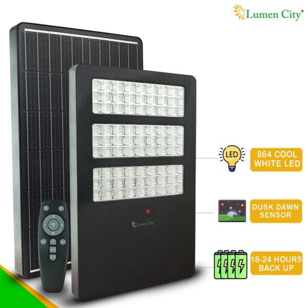 Slim Solar Street Light 35W | 10-12 Hr Backup | Wall Mount | Remote | 56000 mah battery - Image 4