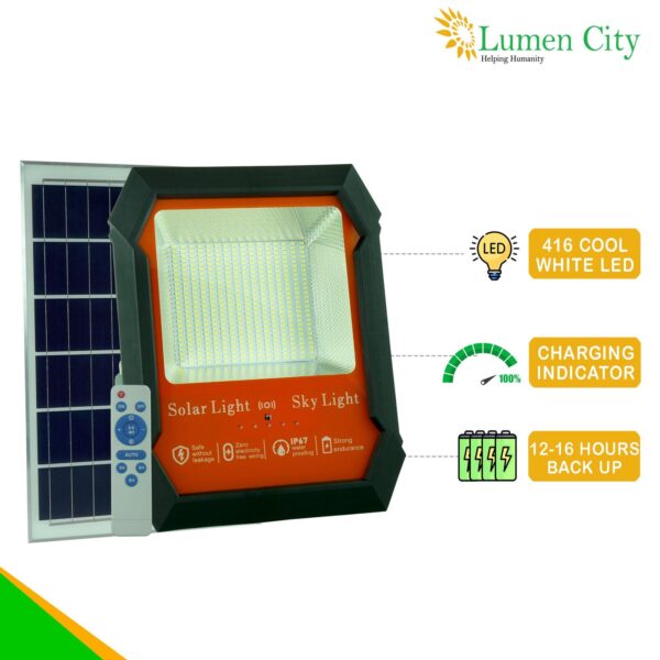 Solar Flood Light 24W | Remote Control | 4-6 Hr Backup | 25000 mah Battery - Image 4