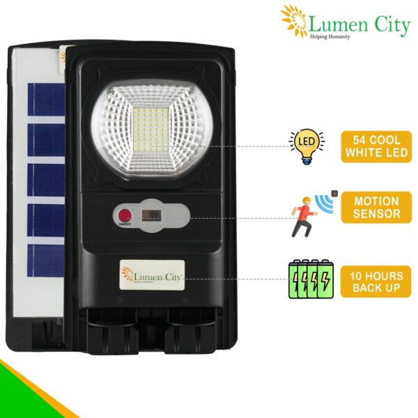 Mini Solar Light 3W | Wall Bracket | 4-6 Hr Backup | 2500 mah Battery - Image 2