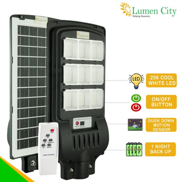 Solar Street Light 12W | Remote Control | 6-7 Hr Backup | 15000 mah Battery | Rapid Charging - Image 2