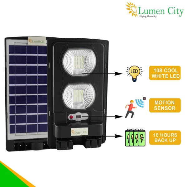 Mini Solar Light 6W | Wall Bracket | 4-6 Hr Backup | 3500 mah Battery - Image 2