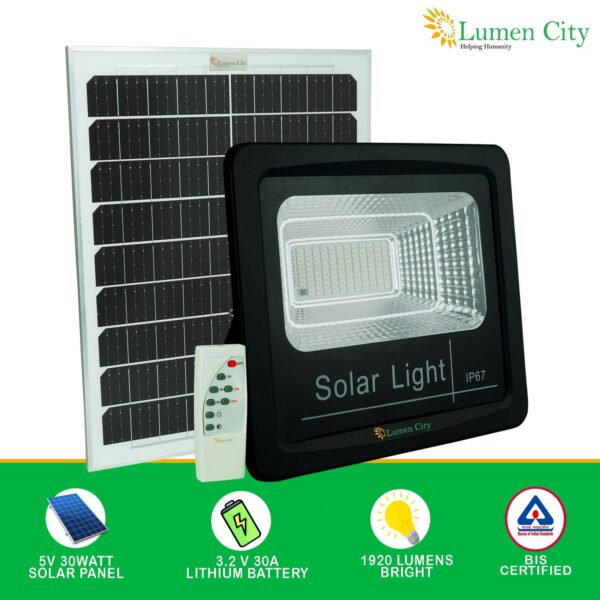 Solar Flood Light 16W | Remote Control | 4-6 Hr Backup | 20000 mah Battery - Image 3