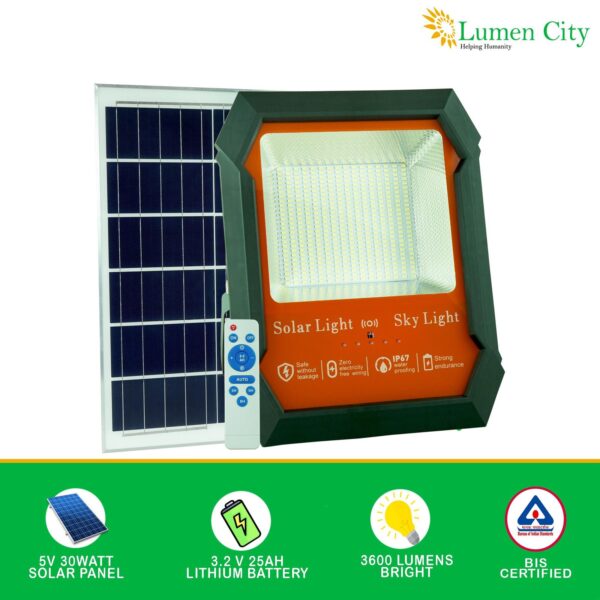 Solar Flood Light 24W | Remote Control | 4-6 Hr Backup | 25000 mah Battery - Image 5