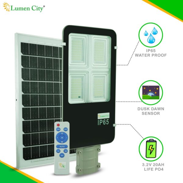 Semi-Integrated Solar Street Light 16W | Remote Control | 6-7 Hr Backup | 20000 mah Battery - Image 4