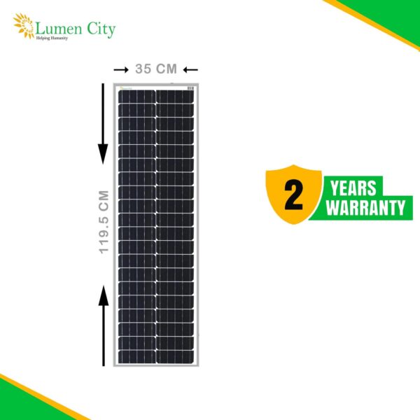 Semi-Integrated Solar Street Light 75W | 24 Hr Backup | 110000 mah Battery | Metal Body - Image 6