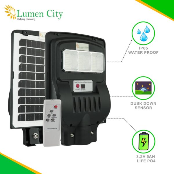 Solar Street Light 4W | Remote Control | 6-7 Hr Backup | 5000 mah Battery | Rapid Charging - Image 2