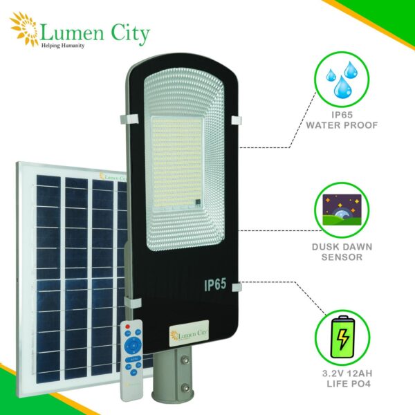 Semi-Integrated Solar Street Light 12W | Remote Control | 6-7 Hr Backup | 12000 mah Battery - Image 4