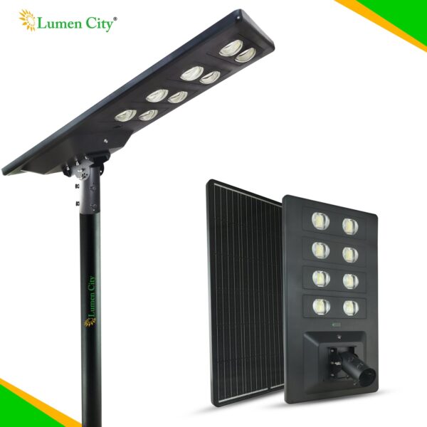 Lens Solar Street Light 50W | Remote Control | 18-24 Hr Backup | 80000 mah Battery | Radar Sensor